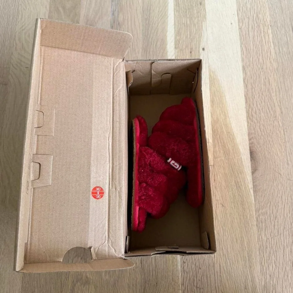 UGG red slippers new with box